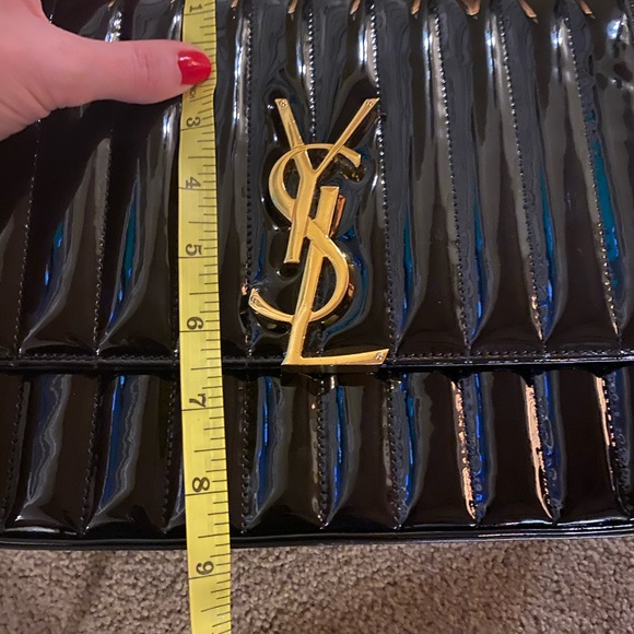 SAINT LAURENT BLACK LEATHER CROSSBODY BAG - Picture 7 of 7